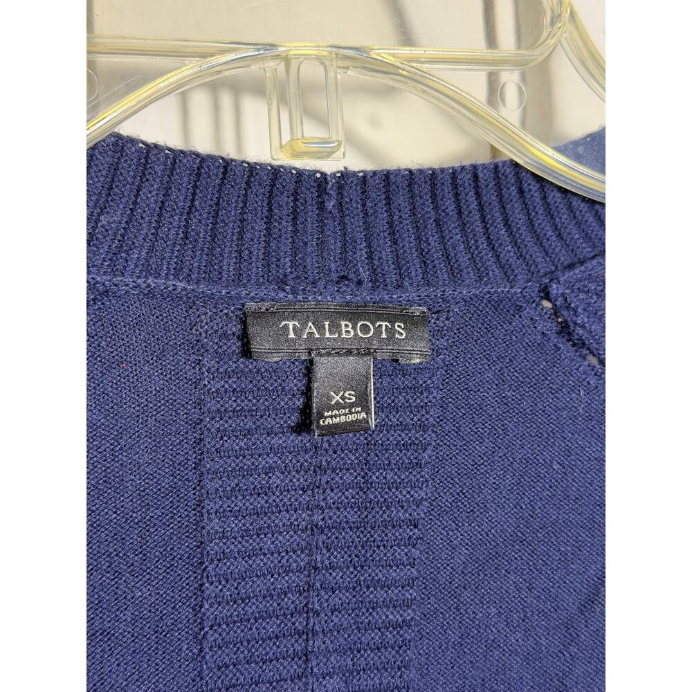 Talbots Navy Open Front Cardigan - XS - Picture 5 of 8
